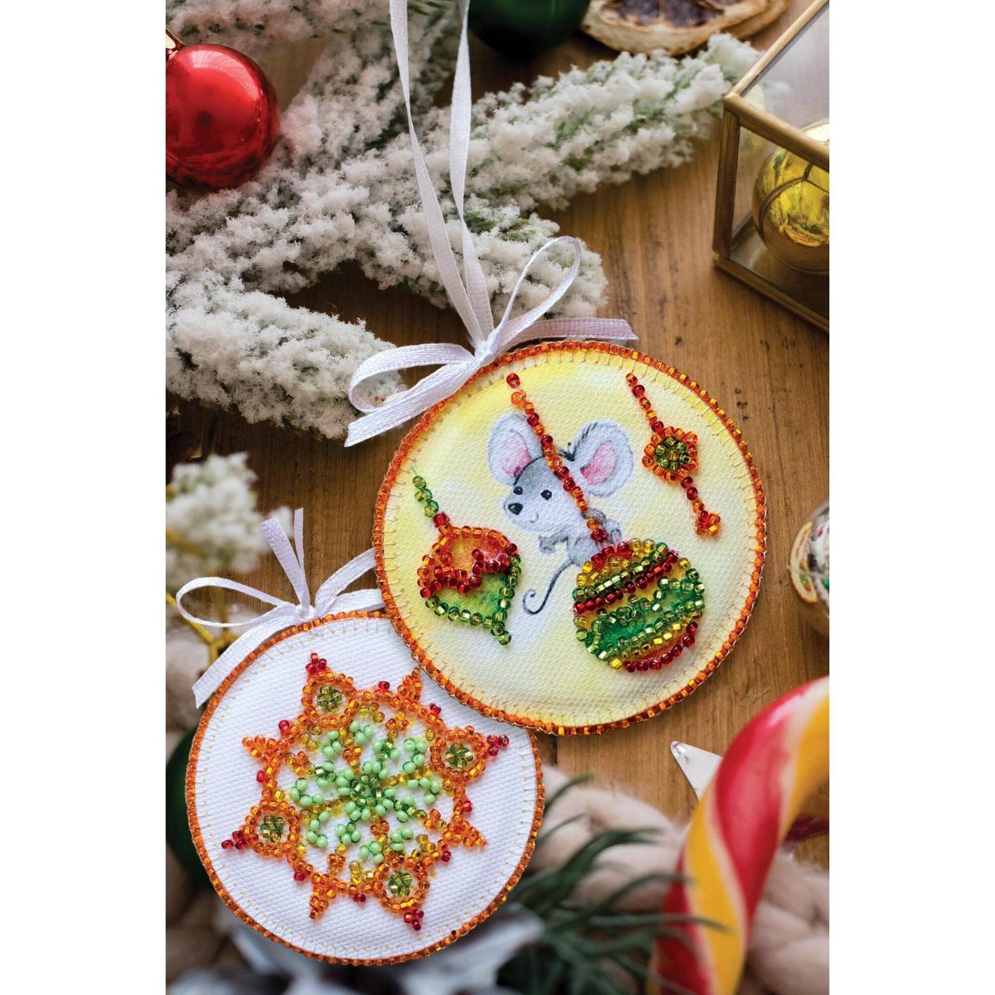 Abris Art Little Mouse Bead Embroidery Decoration Kit
